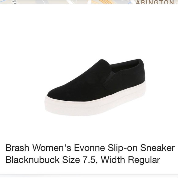 brash Shoes - Women's Evonne Slip-on Sneaker Blacknubuck